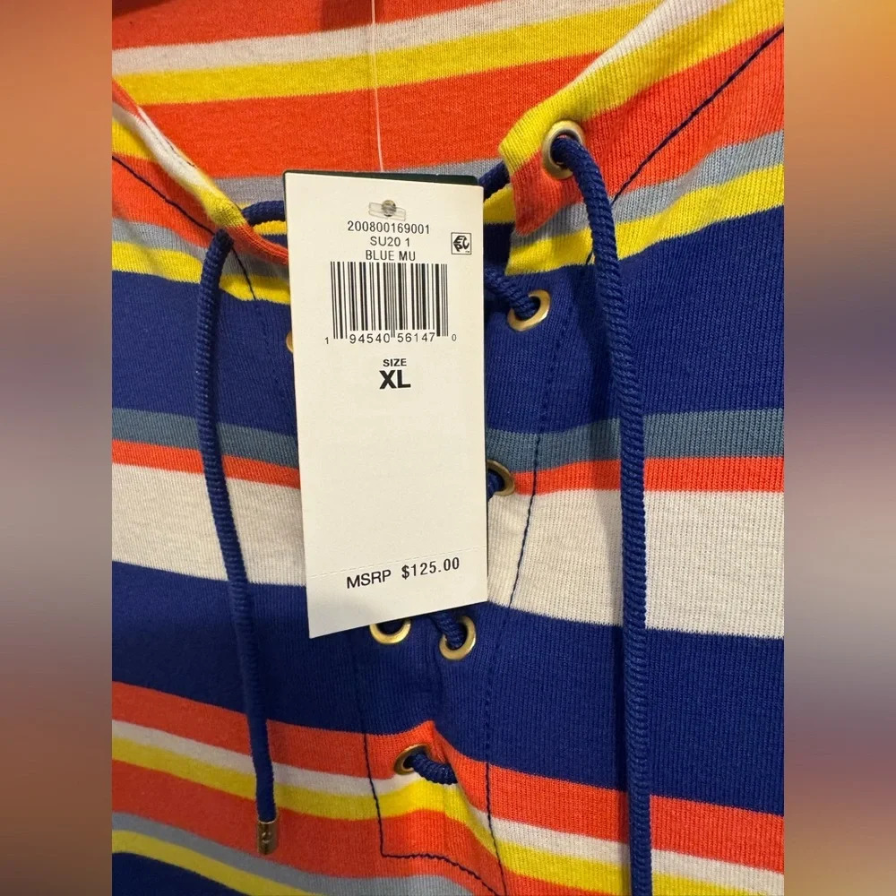 BRAND NEW Lauren Ralph Lauren's slim-fitting  midi dress size XL blue coral NWT - Picture 9 of 15